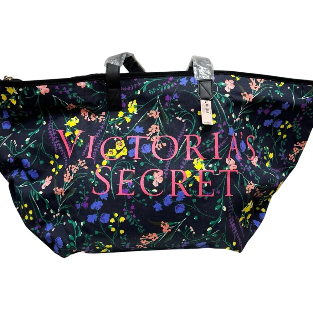 Victoria's‎ Secret Black Tote with Floral Design